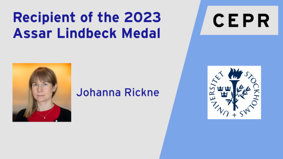 Johanna Rickne - 2023 Assar Lindbeck Medal